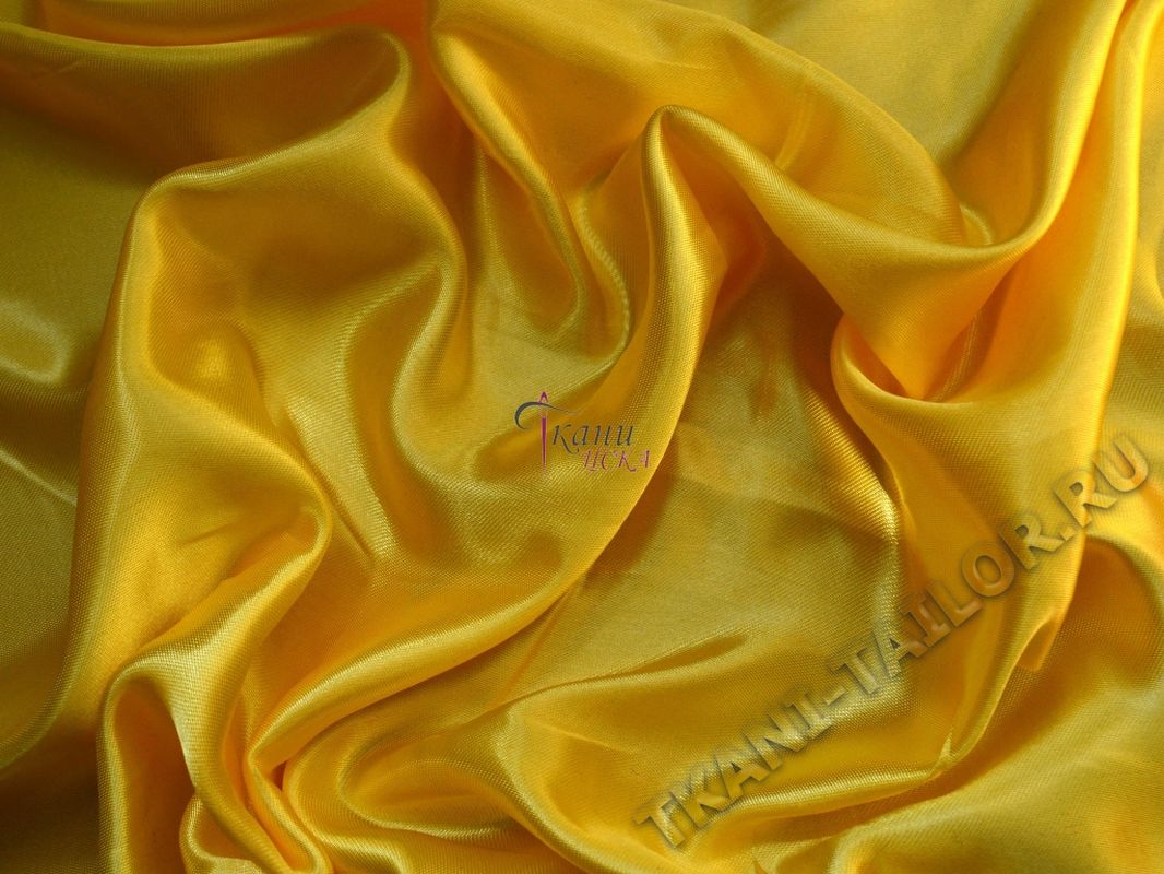 Атласная ткань желтая - фото 3