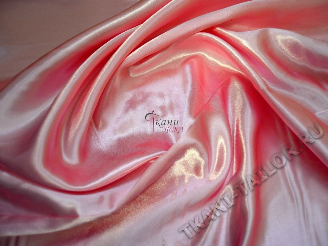 Атласная ткань розовая - фото 4