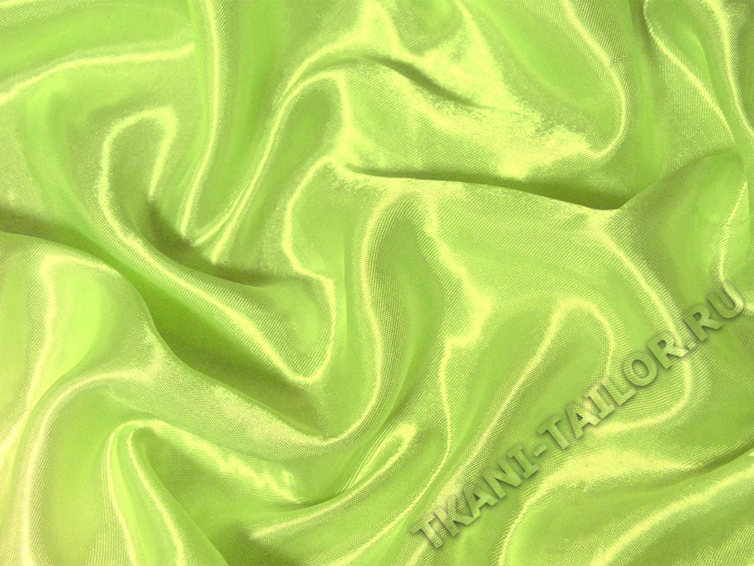 Атласная ткань бледно-салатовая - фото 1