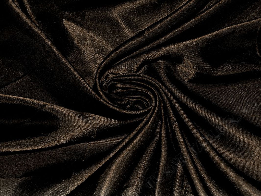 Атлас однотонный  цвет темный шоколад - фото 2