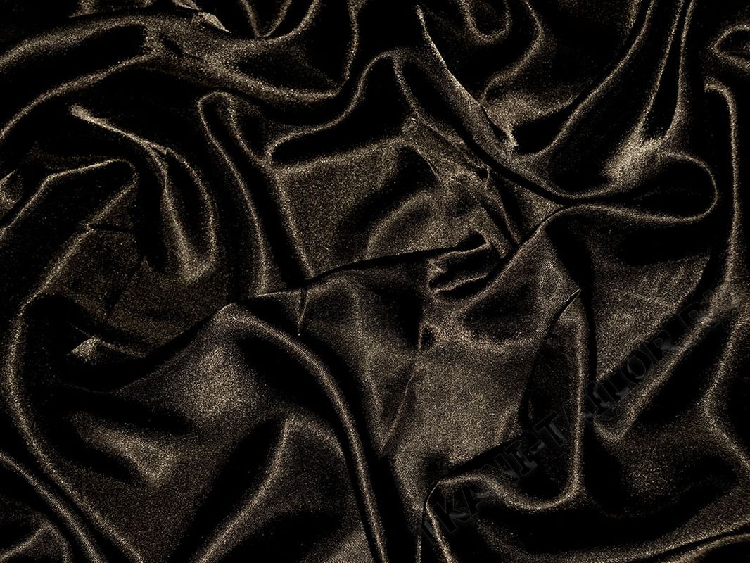 Атлас однотонный  цвет темный шоколад - фото 1