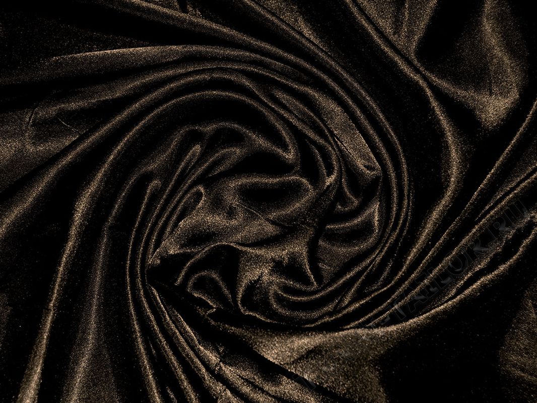 Атлас однотонный  цвет темный шоколад - фото 3